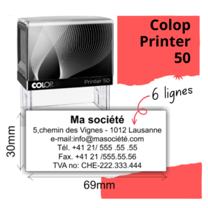 Tampon encreur personnalisé Colop Printer 50 - Trodat